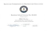 KENTUCKY COMMISSION ON PROPRIETARY EDUCATION WE st4 ... Certificate 2018.pdf · KENTUCKY COMMISSION ON PROPRIETARY EDUCATION WE st4 Resident School License No, Is hereby issued to