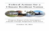 Federal Actions for a Climate Resilient Nation · Climate change impacts pose significant social, economic, and environmental risks to the United States and the global community.