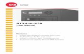 A9-430-0001 Rev 2.0 RTX430-3QR User Manual€¦ · RTX430-3QR User Manual Features • Robust data storage in a portable RAID tower • TrayFree™ bays for fast drive swaps • Multiple