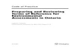 Preparing and Reviewing Terms of Reference for ... · Terms of Reference for Environmental Assessments in Ontario Legislative Authority: Environmental Assessment Act, RSO 1990, Chapter