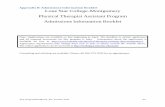 Appendix B: Admissions Information Booklet Lone Star ... · physical therapist or licensed physical therapist assistant. 4. Complete BIOL 2401 and PTHA 1201 with a grade of “C”
