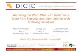 Archiving the Web - UKOLN€¦ · a centre of expertise in data curation and preservation Archiving Web-based records IWMW 2006 15 June 2006 More definitions… • Records management: