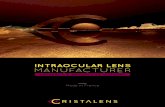 INTRAOCULAR LENS MANUFACTURER - intraocular lens manufacturer cataract & refractive surgery. 3 4 hydrophilic