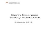 Earth Sciences Safety Handbook - University of Cambridge€¦ · Earth Sciences Safety Handbook October 2019 . 1 CONTENTS SUBJECT PAGE Access to Work – Specific or Additional Needs