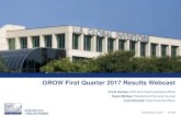 GROW First Quarter 2017 Results Webcast - U.S. Global ... · GROW First Quarter 2017 Results Webcast Frank Holmes, CEO and Chief Investment Officer ... Earnings Per Share Quarterly