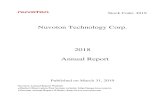 Nuvoton Technology Corp. 2018 Annual Report€¦ · smart cities, smart medicine, to cloud computing rely on strong functionalities of semiconductors. In the future, Nuvoton will
