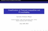 Classi cation of Poincar e inequalities and PI-recti ablityhomepages.warwick.ac.uk/~masfay/workshop_2017/Slides/Eriksson … · Classi cation of Poincar e inequalities and PI-recti