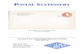UNITED POSTAL STATIONERY SOCIETY 3 May June 54 … · Postal Stationery (USPS No. 440-040) is published bimonthly by the United Postal Stationery Society, 1659 Branham Lane, Suite