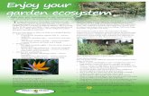 Enjoy your garden ecosystem - Rand Water€¦ · Enjoy your garden ecosystem Make your own contribution to the conservation of our environment by preserving ecosystems in your garden.