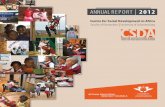 ANNUAL REPORT | 2012 An… · Children and youth 17 Social policy and social welfare 18 State, citizen, private sector relationships for development 19 Other CSDA activities 22 Publications