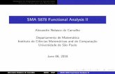 SMA 5878 Functional Analysis II€¦ · Theorems on Perturbations of Generators Teoremas Espectrais and Dicotomias SMA 5878 Functional Analysis II Alexandre Nolasco de Carvalho Departamento