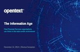 The Information Age - FST€¦ · The Information Age How Financial Services organisations can thrive in this data-centric environment November 14, 2019 | Monica Hovsepian