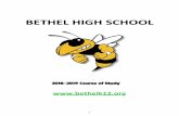 BETHEL HIGH SCHOOL of Study BHS 18-19 W… · Semester classes earn 0.5 unit of credit with the exception of 0.25 credit for Physical Education, while full year courses earn 1.0 unit