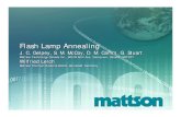 Flash Lamp Annealing€¦ · ♦Patented water wall technology ... Boron concent ration (cm-3) Apparent depth (nm) 798 Ω/sq. 747 Ω/sq. 583 Ω/sq. 440 Ω/sq. as-implanted:200/300