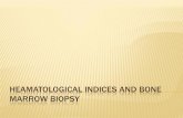 Heamatological indices and bone marrow biopsy-Heamatological indices and bon… · Trephine biopsy is indicated for - ... Performance of the preliminary exam and processing. BONE