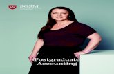 Postgraduate Accounting€¦ · CPA Australia, Chartered Accountants Australia New Zealand (CAANZ) and the Institute of Public Accountants (IPA). ADMISSION Applicants must have successfully