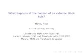 What happens at the horizon of an extreme black hole?hep.physics.uoc.gr/Erasmus-IP-2013/files/lectures/Reall/Reall.pdf · General extreme black hole Lucietti & HSR 2012 I = 0 in arbitrary