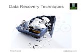 Data Recovery Techniques - CCC Event Blog€¦ · Data Recovery Techniques ... File Systems File Formats Result Verification Fun with Hard Drives. Lab Setup Clean Atmosphere Stereo
