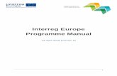 Interreg Europe Programme Manual€¦ · Interreg Europe Programme Manual 13 April 2018 (version 5) Sharing solutions for European Union | European Regional Development Fund better