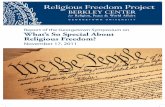 Religious Freedom Project - Amazon S3€¦ · religious freedom, this time in the American context. The combatants are two of America’s most . eminent jurists: Stanford Law’s