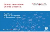 Shared Investment. Shared Success. - Remap Network€¦ · Shared Investment. Shared Success. ReMAP 2.0 2018 Call for Proposals by Expression of Interest. What’s a BL-NCE? • Refined