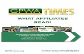 WHAT IIT READ! · WHAT IIT READ! “I have to admit I’m very impressed. The layout is attractive, and the interviews are nothing short of stellar. ” – GPWA Member: Acehigh Pino
