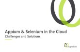 Appium & Selenium in the Cloud & Seleniumi… · Appium & Selenium in the Cloud Challenges and Solutions . 2 We will send you a recording of this session after the webinar Please