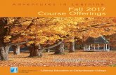 Adventures in Learning Fall 2017 Course Offeringscolby-sawyer.edu/adventures/images/AILFall17Catalog.pdf · Gene Lariviere p./ 1 6 weeks beginning September 11 in the Adventures in