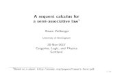 A sequent calculus for a semi-associative law=1Based on a ...conferences.inf.ed.ac.uk/clapscotland/zeilberger.pdf · TheTamariorderandTamarilattices Thefreedirectedsemigroupononegeneratorwasﬁrststudiedin: