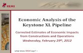 Economic Analysis of the Keystone XL Pipelinepennycandyproduction.fatcow.com/.../keystonexlremipresentation02… · Keystone XL Pipeline Corrected Estimates of Economic Impacts from