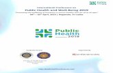 International Conference on Public Health and Well-Being 2019 · International Conference on Public Health and Well-Being 2019 ... Non communicable diseases prevention & public health
