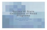 Survey of State Certificate of Need Programsdls.virginia.gov/GROUPS/COPN/meetings/102506/SurveyPPT.pdf · Survey of State Certificate of Need Programs Sarah E.B. Stanton Division