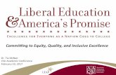 2017 Academic Conference - Tia Brown McNair Presentation€¦ · Bringing"Equityand"QualityLearning" Together:Institutional"Priorities"for"Tracking" and Advancing"Underserved"Students’Success"