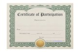 Certificate of Participation - Template.net€¦ · certificate of participation, template for participation award certificate, certificate of participation award certificate, participation