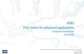 AT&S First choice for advanced applications€¦ · Company Presentation June 2020. AT & S Austria Technologie & Systemtechnik Aktiengesellschaft | Fabriksgasse 13 | A-8700 Leoben