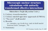 Microscopic nuclear structure calculations with unitarily ...€¦ · Microscopic nuclear structure calculations with unitarily transformed effective interactions Shinichiro Fujii