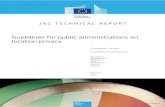 Guidelines for public administrations on location privacy€¦ · Guidelines for public administrations on location privacy . European Union . Location Framework . Pignatelli, F .