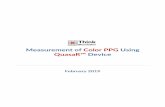 Measurement of Color PPG Using QuasaR ... - Think Biosolution€¦ · 4 Color PPG Using QuasaR™ Device © 2019 Think Biosolution exhaled respiratory gases, or pneumography, where