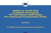 Update on results from completed and ongoing FP7 and ...€¦ · FP7 and Horizon 2020 funded Pre-Commercial Procurements (PCPs) Lieve Bos DG CONNECT F3 unit (“Digital Innovation