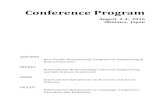 Conference Programisllle.org/userdata/201608 Okinawa Conference Program.pdf · Conference Program August 2-4, 2016 Okinawa, Japan APICENS Asia-Pacific International Congress on Engineering