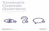 About Tomorrow’s Good Governance Forum€¦ · Chairman, BAE Systems plc Foreword Dick Olver. 2 Tomorrow’s Corporate Governance The boardroom and risk Risk management is high