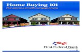 Home Buying 101 - ffbkcblog.files.wordpress.com€¦ · Home Buying 101 Five steps to a smooth mortgage process. Q: Does buying a home have to be stressful? Absolutely NOT! Most people