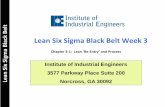 Six Sigma Black Belt Week 1 - Institute of Industrial and ...€¦ · Essential Elements to Become Lean and Sustain Lean Cont’d Leadership must engage the people closest to the