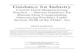Guidance for Industry - CoolPack€¦ · Guidance for Industry Current Good Manufacturing Practice — Interim Guidance for Human Drug Compounding Outsourcing Facilities Under Section