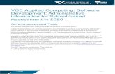VCE Applied Computing: Software Development ... · VCE Applied Computing: Software Development: Administrative information for School-based Assessment in 2020 School-assessed Task