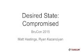 Desired State: Compromised - BruCONfiles.brucon.org/2015/Kazanciyan_Hastings_Desired_State... · 2015-10-09 · Desired State: Compromised BruCon 2015 Matt Hastings, Ryan Kazanciyan.