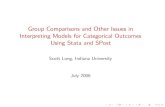 Group Comparisons and Other Issues in Interpreting …fmGroup Comparisons and Other Issues in Interpreting Models for Categorical Outcomes Using Stata and SPost Scott Long, Indiana