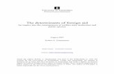 The determinants of foreign aid - OECD · The Determinants of Foreign Aid 5 efforts. Although a long way has to be gone, the Paris declaration is an important step in the right direction.
