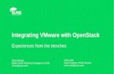 Integrating VMware with OpenStack - SUSE Linux · 2020-05-08 · Networking VMWare API supports two networking methods: Nova-networking – Managed via either FlatManager or FlatDHCP