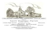 Summer Bulletin Series€¦  · Web view2020-06-11 · The SECOND SUNDAY after PENTECOST – June 14, 2020. Historic. Saint Thomas’ Parish. Founded 1835 A.D. 2 East High Street